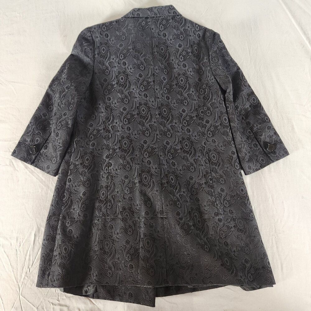 Halogen Women’s Jacquard Paisley Coat Jacket Gray Double Breasted Size L - Picture 5 of 9